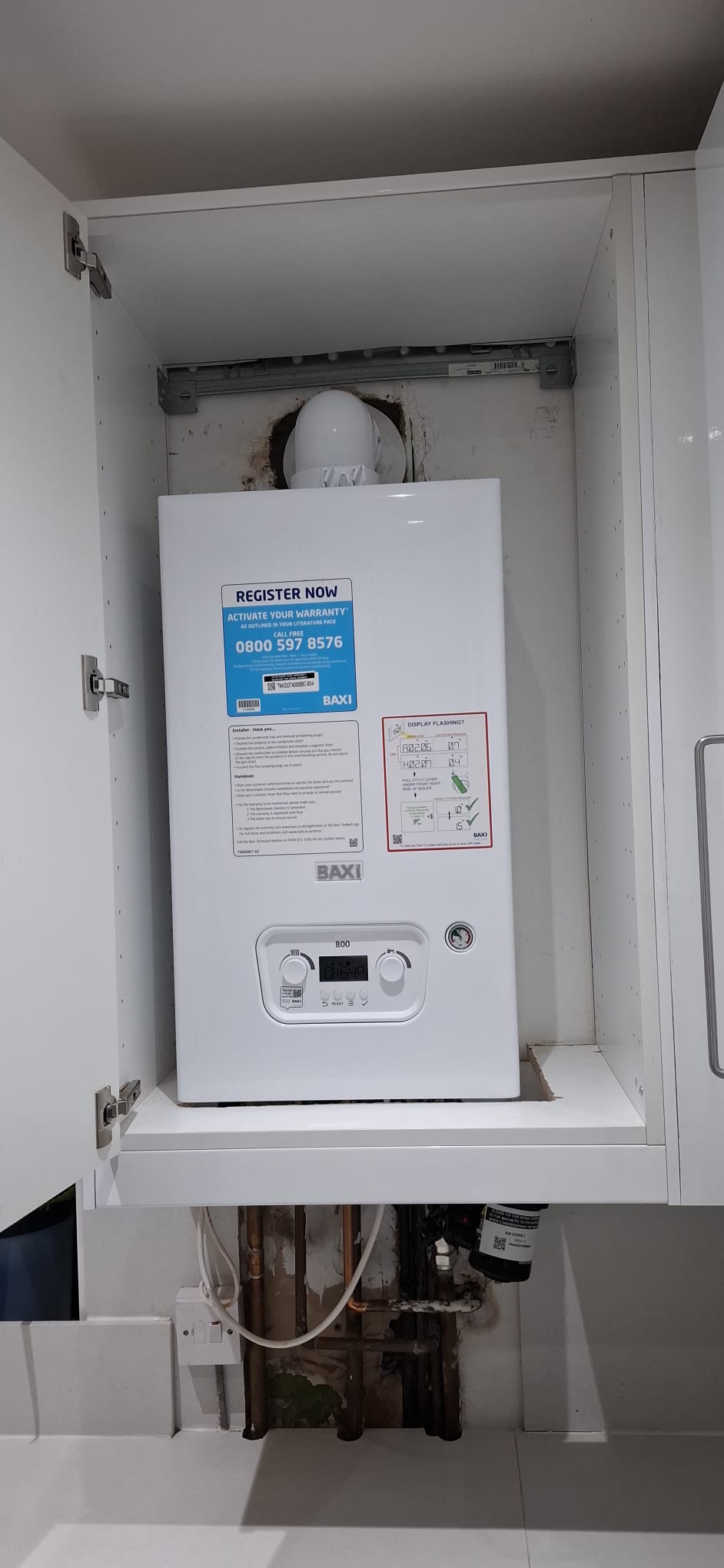 New Baxi Combi Fitted